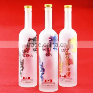 Professional Customized Glass Printing Bottles Cork Cylinder Glass Wine Bottles 750ml Striangle Shape Bottles thumbnail-1
