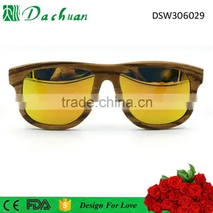 Popular Style Unisex Good Sale High Quality Zebra Wood Sunglasses With Revo Coating thumbnail-2