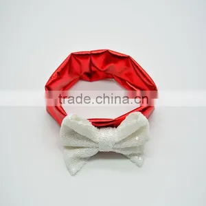 2016 New Arrival Sequin Bowknot Cotton Knot Headband, Festival Wedding Floral Garland Hair Band Headwear Accessories thumbnail-5