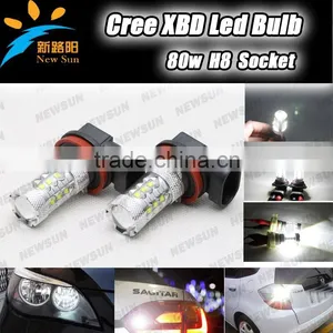 High Power White H8 80W C REE LED Headlight Fog Driving Lights Bulb thumbnail-1