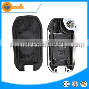 ABS Black 2 Buttons Flip Replacable Car Key Shell With Uncut HU100 Blade for Opel Astra g Vectra thumbnail-1