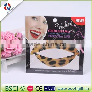 2016 New Fashion Sex Products Variety of Design One-timeTattoo Stickers To Kiss Your Mouth thumbnail-4