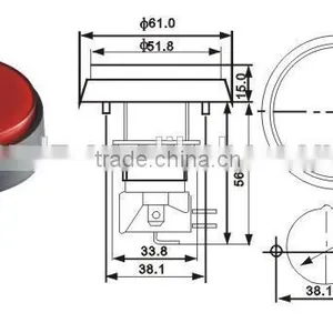 Chzjcz/CE ROHS Waterproof Membrane Switch,black Pastic 2 or 3 Position Rotary Switch thumbnail-3
