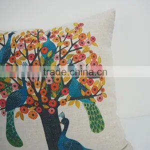 Custom Bird Design Digital Print Wholesale Pillow Case With Plain Style thumbnail-5