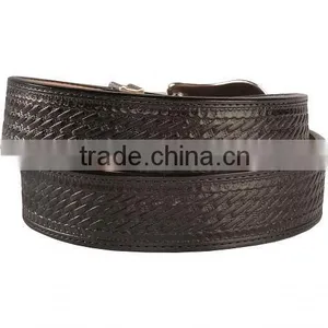 Western Men Basketweave Leather Belts Factory thumbnail-4