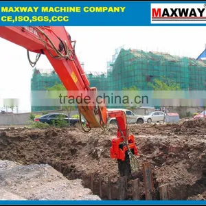 MAXWAY Hydraulic High Frequency Vibratory Pile Driving Machine, Pile Drawer Machine , H Steel Sheet Pile Machine , Model: DZJ250 thumbnail-4