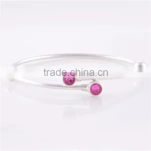 925 Sterling Silver Bangle Bracelet Cross DIY European Charm Beads Bangle CSZ002 thumbnail-2
