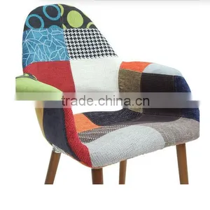 Colorful Living Room Chair Patchwork Chair With Arm thumbnail-5