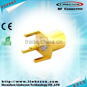 Gold-plated MCX Male Coaxial Connector for PCB Mounting thumbnail-1