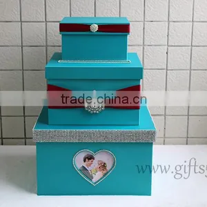 Handmade Blue Wedding Card Holder Made in China Wedding Card Box Supplier thumbnail-6