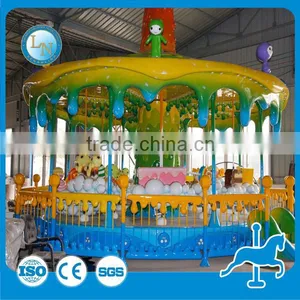 New Products!!! Playground Games Amusement Park Merry go Round Kids Carousel Ride Honey Tree thumbnail-1