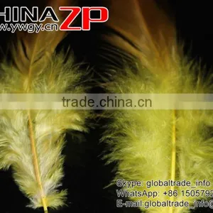 Gold Supplier CHINAZP Wholesale Top Selling Decorative Dyed Yellow Chicken Rooster Saddle Feathers for Sale thumbnail-3