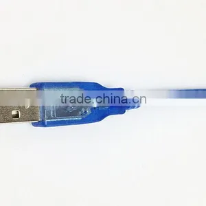 1.5M USB2.0 Cable Male to Micro 5PIN Transparent Blue Model thumbnail-3