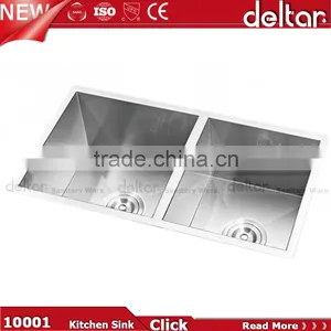 Easy Clean Undermount Double Handmade Cupc Kitchen Sink With Clip for Installation thumbnail-1