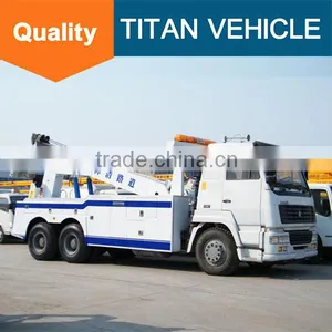 Sinotruck Howo Heavy Duty Flatbed Rotator Tow Truck Wrecker Wheel Lift for Sale With Arm Crane thumbnail-5
