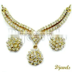 Diamond Necklace Sets, Wedding Necklace Sets, Diamond Jewelry thumbnail-1