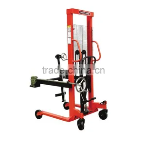 360kg Manual Hydraulic Pallet Drum Lifting Stacker/china Suppliers Drum Cart/yujie/logistics Equipment thumbnail-1