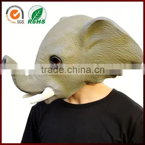 Scary Halloween Costume African Elephant Big Animal Latex Mask thumbnail-3