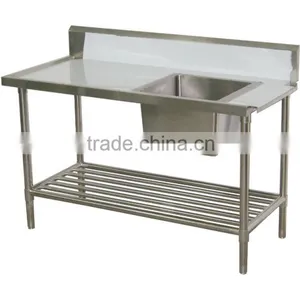 Custom Stainless Steel Dishwasher Work Bench thumbnail-1