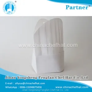 60g Disposable Non Woven Round Top Chef Hat 28cm*23cm thumbnail-1