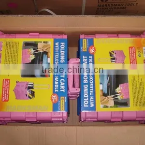 Plastic Folding Trolley Shopping Cart With Aluminium Telescopic Handle thumbnail-3