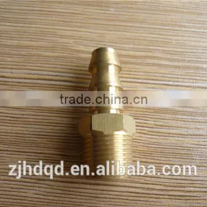 CNC Brass Male Straight Hose Barb Fitting , Hose Oupling thumbnail-3