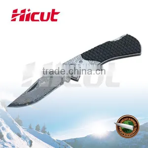 Damascus Fine Edge Folding Pocket Knife With Lockback thumbnail-1