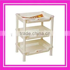 3 Layers Rectangle Plastic Bathroom Storage Rack thumbnail-1