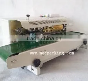 FR900 Plastic Film Sealing Machine+Horizontal Sealing+Date Printing+Seal Belt thumbnail-1