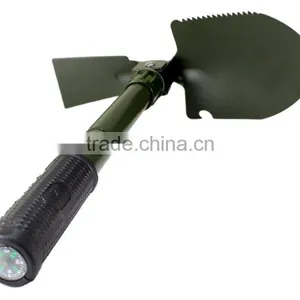 5 in 1 Folding Camp Shovel, Hoe, Compass, Saw and Bottle Opener With Free Compact Carrying Case thumbnail-2