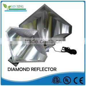 New Diamond Shade Hydroponic Grow Light Reflector 95% Aluminium With Lamp Cord thumbnail-1