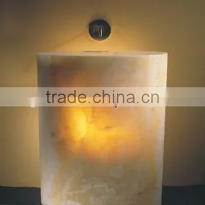 AA GRADE BACKLIT ONYX PEDESTALS SINKS thumbnail-2