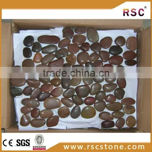 Red Glow in the Dark Perfect Pebble Stone thumbnail-1