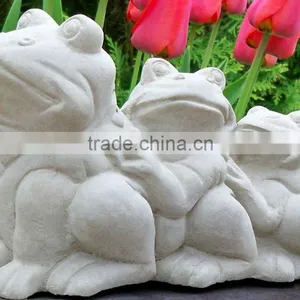 Concrete Frogs Garden Statue Sculpture Decor Art Figure thumbnail-1