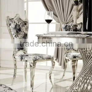 TH381 Hot Sale Modern Marble Stainless Steel Dining Table thumbnail-4