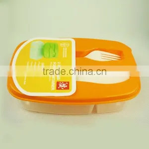 Plastic Lunch Box With Knife and Fork thumbnail-2