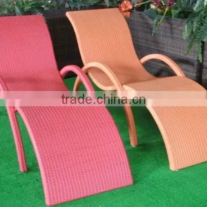 Ding Dong Feng Garden Plastic Sun Lounger Rattan Lounge Furniture thumbnail-4