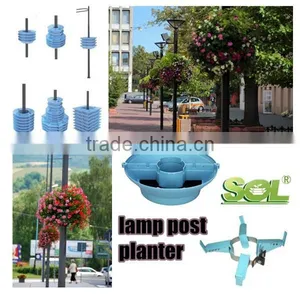Landscape Decoration Lamp Post Greening Stackable Flower Pot Outdoor Vertical Flower Planters thumbnail-1