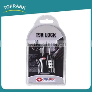 Toprank Promotional Tsa Approved Combination Luggage Zipper Lock 3 Dial Combination TSA Lock For Luggage Bag thumbnail-2