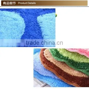 59*39CM Bathroom Door Carpet Shaggy Soft Area Rug Bedroom Oval Floor Mat thumbnail-4