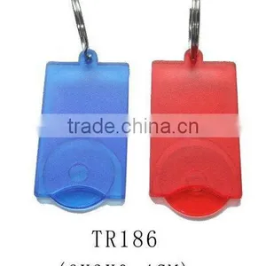 Different Colors Plastic Coin Clip Keychain/coin Holder Keychain thumbnail-1
