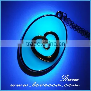 Night Ligh Glow in the Dark Necklace Fluorescent Hollow Locket Cage Glow In The Dark For Women thumbnail-2