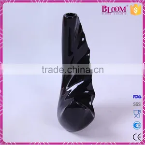 Antique Glazed Ceramic Black Decoration Vase thumbnail-4