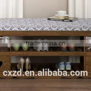New Design Cheap Wooden Shoes-changing Bench thumbnail-3