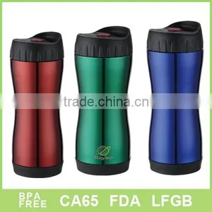 BPA Free Double Wall Stainless Steel Vaccum Mug With PP Lid thumbnail-1