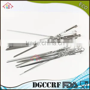 NBRSC Stainless Steel BBQ Barbecue Skewers Needle Utensil EXTRA LONG METAL BBQ Fork thumbnail-3