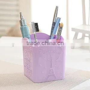 NEW Plastic Delicate 4 Compartment Colorful Barrel,pen Container for Study thumbnail-2