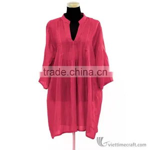 Colorful Silk Dress With High Quality, 100% Handmade in Vietnam thumbnail-1