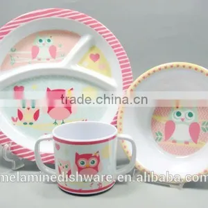 100% Melamine Kid Children Dinnerware Set thumbnail-2