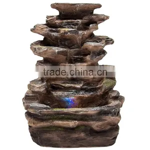 Indoor Tabletop Fountain With Multicolor LED Lights thumbnail-2